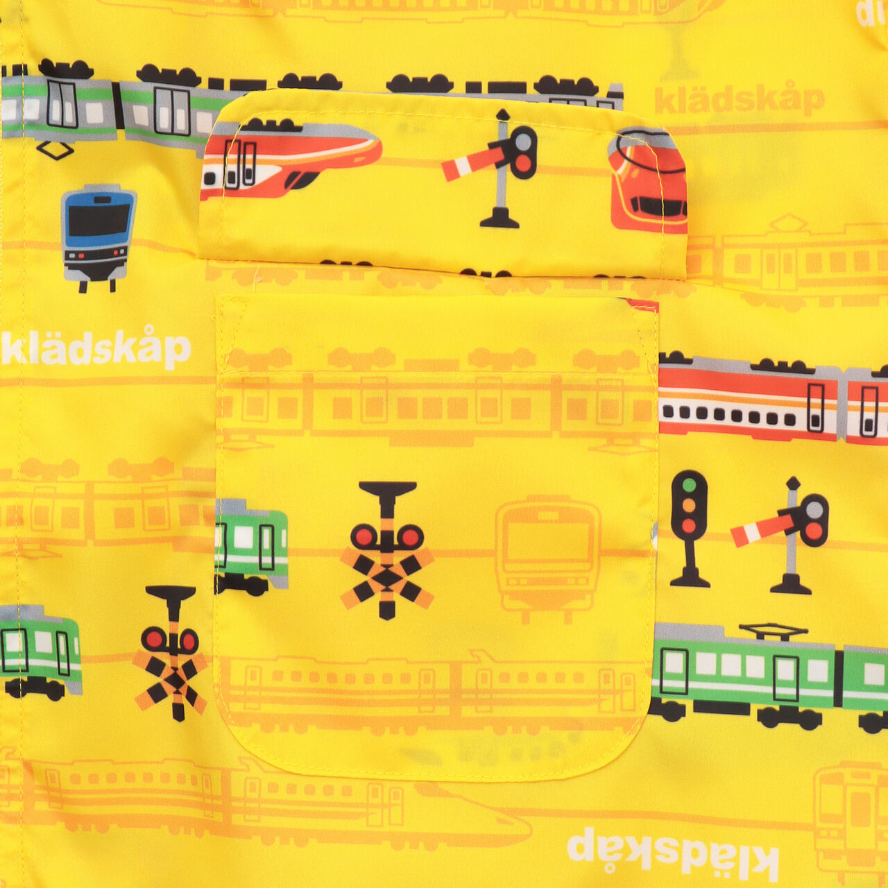 All-Over Pattern Raincoat,Yellow, large image number 5