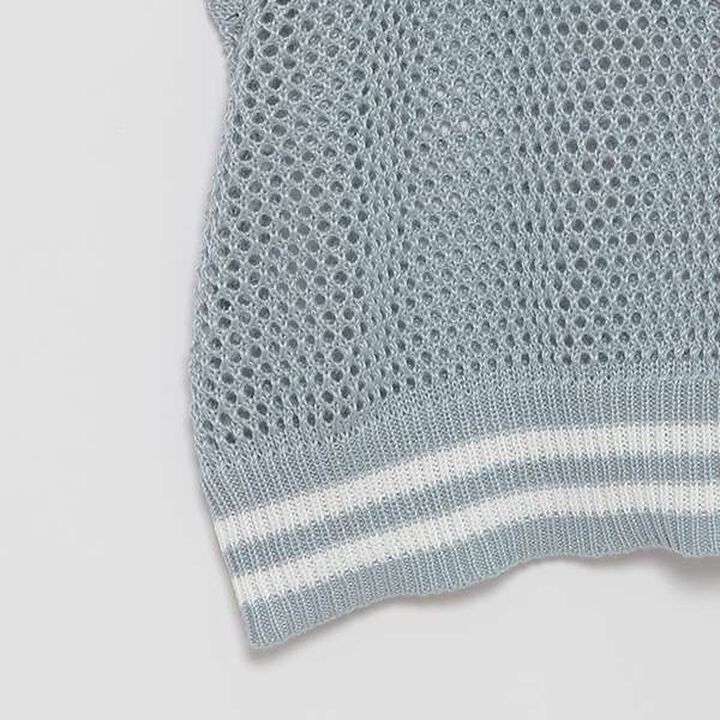 Mesh Knit Vest with Inner Lining,Black, medium image number 15