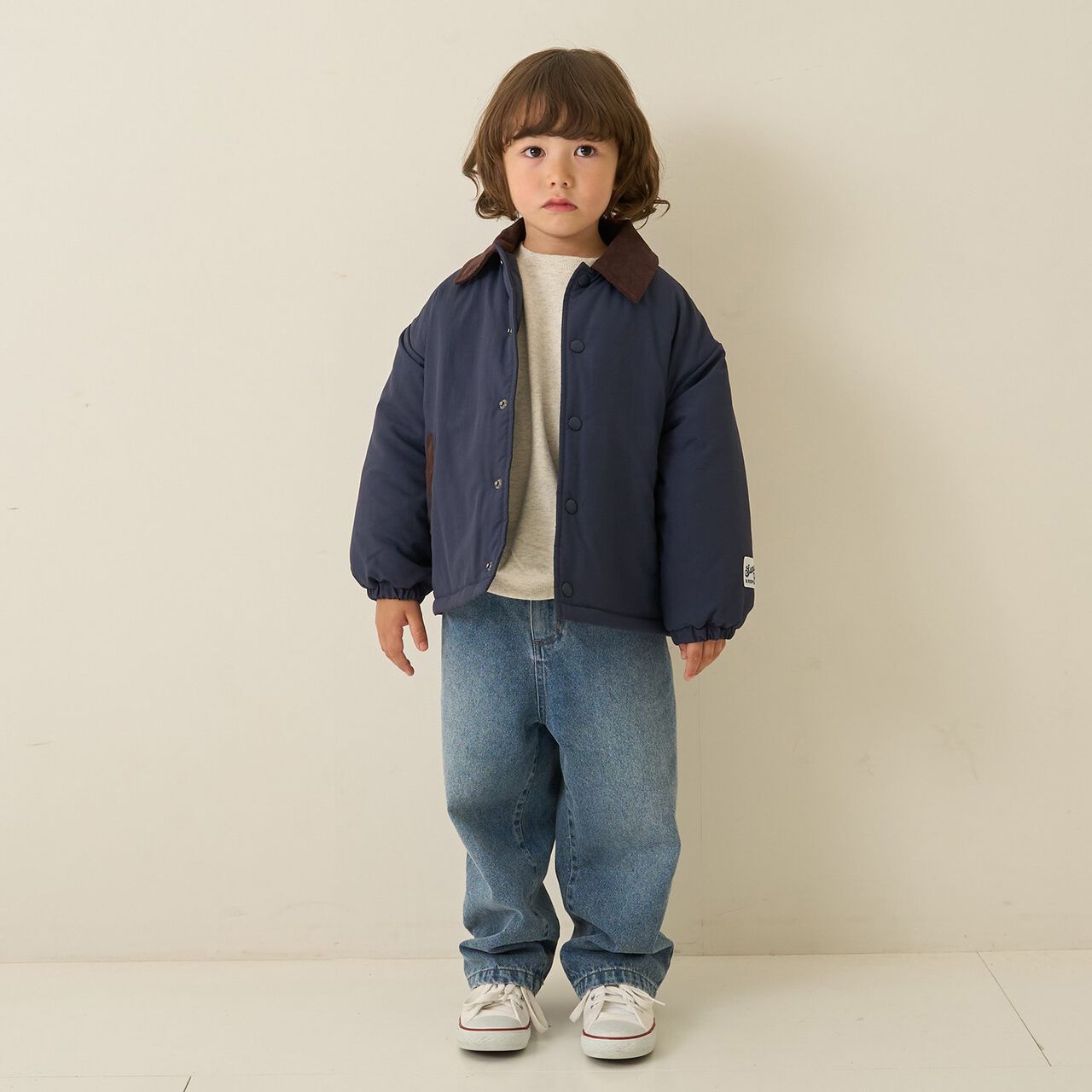 Free Combination Series Corduroy Collar Puff Jacket,Khaki, large image number 26