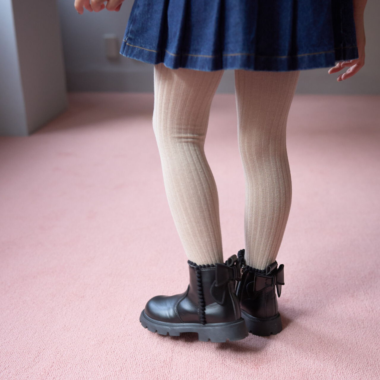 Ribbed Tights,Top gray, large image number 2