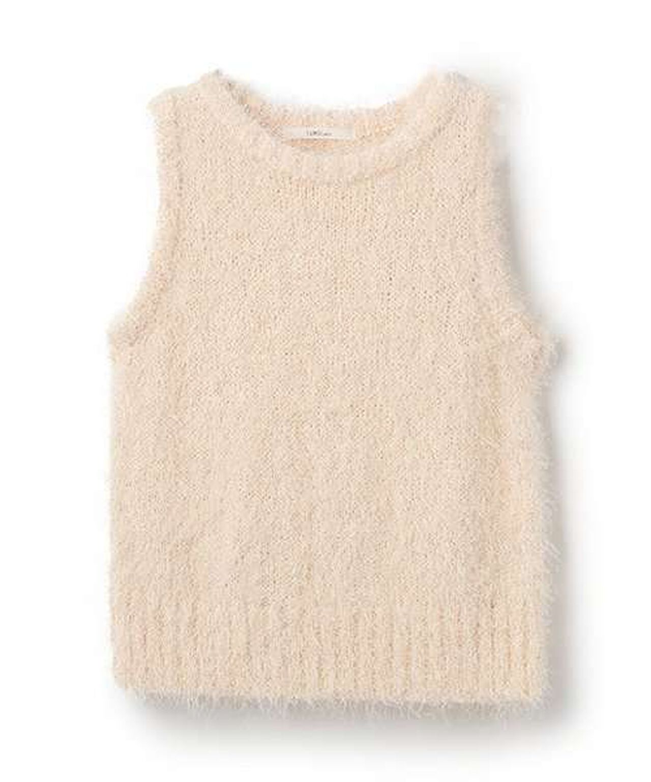 Fringe Knit Vest,Charcoal gray, large image number 5