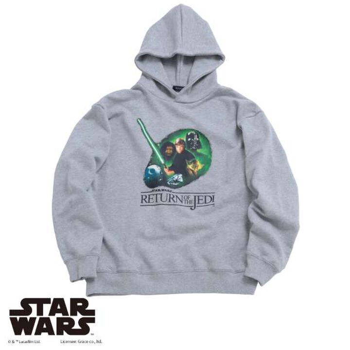[STAR WARS] Episode 6 / Front Print Parka,Top gray, medium image number 0