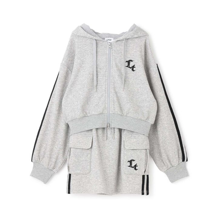 [LTXC/Shaggy Lining] Zip Parka Outfit Set,Top gray, medium image number 10