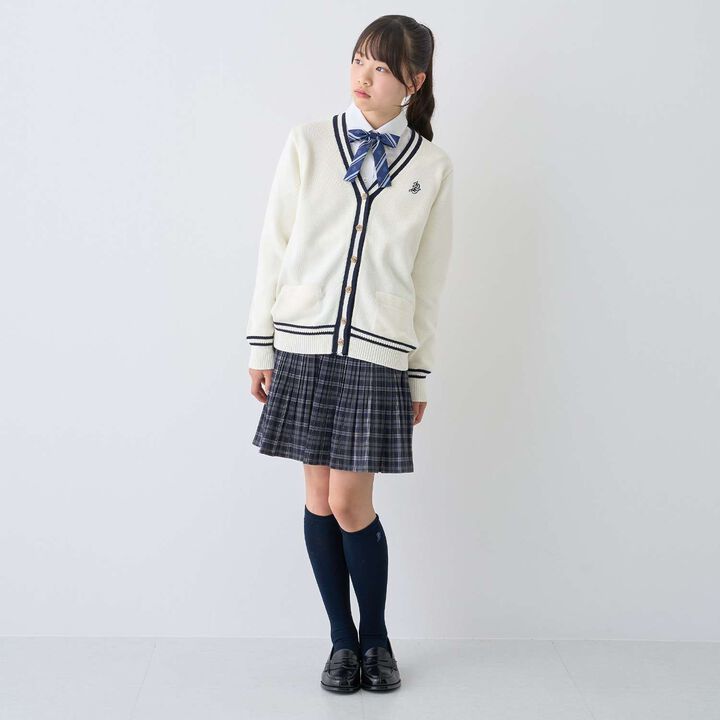 [Graduation Attire] Embroidered Logo Knee-High Socks,Deep red, medium image number 15