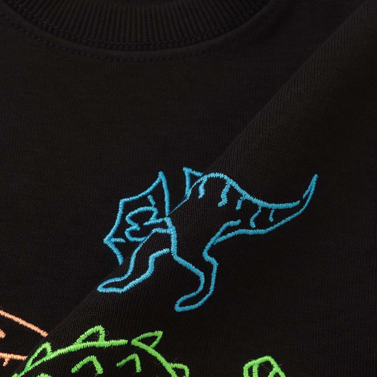 Dinosaur Embroidered Sweatshirt,Light beige, large image number 9