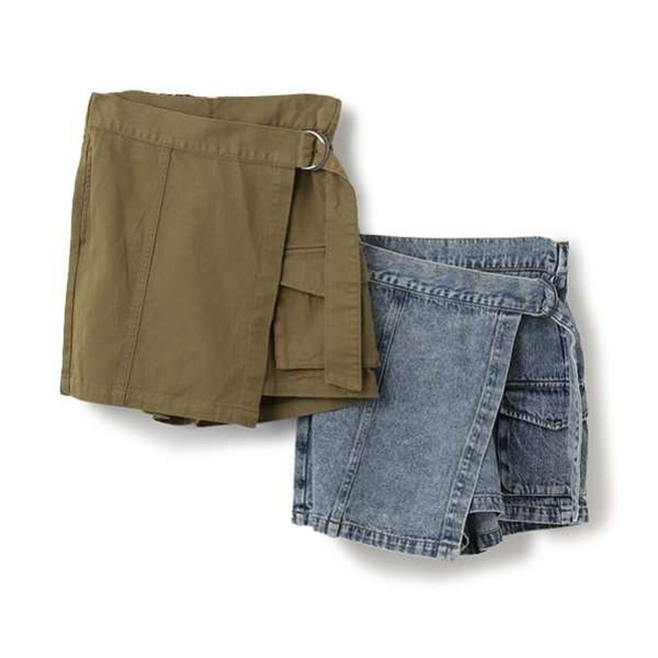 LTXC - Wrap Belt Skirt Pants,Khaki, large image number 15