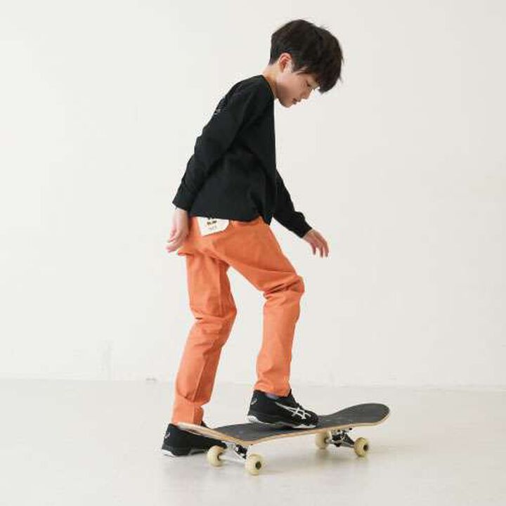 Stretch Twill Slim Pants,Orange, medium image number 1