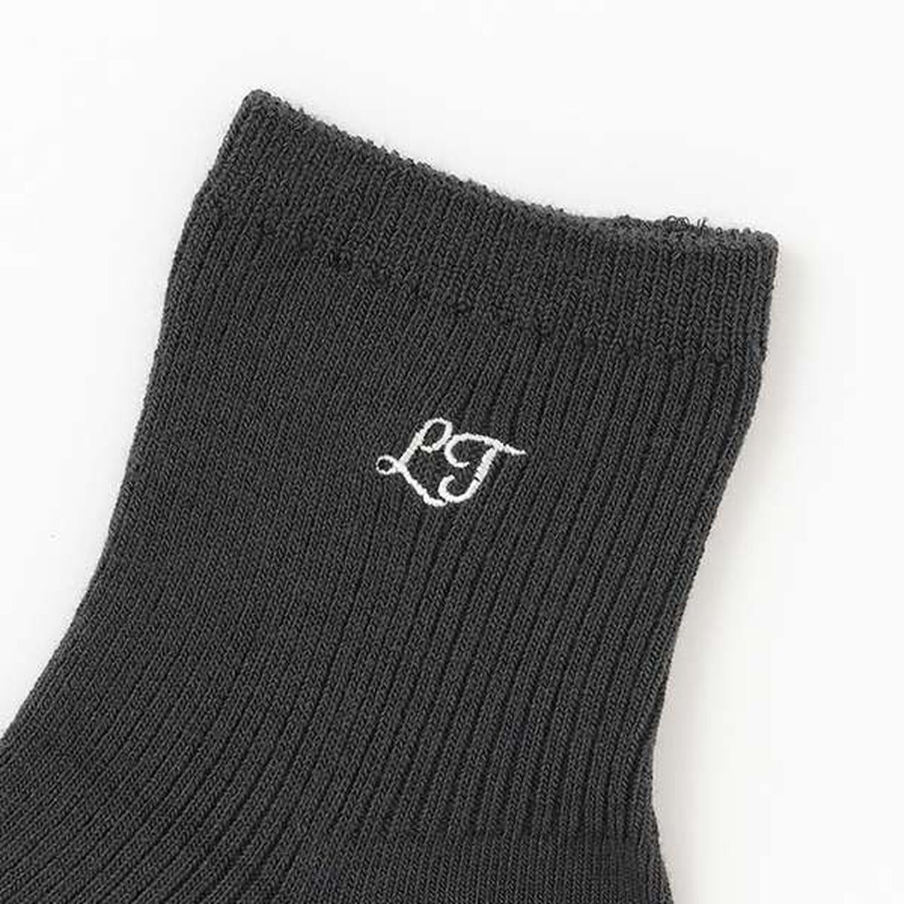 [Antibacterial Deodorant] Logo Rib School Socks,Gray, large image number 1