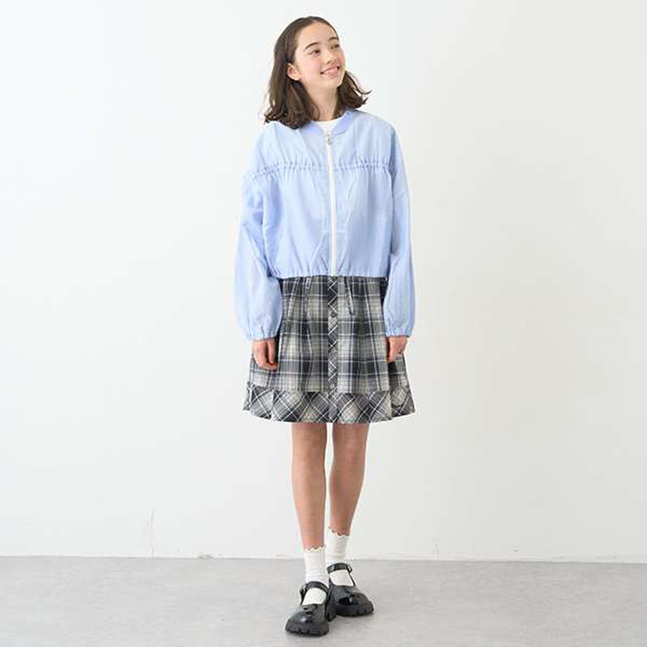 Ribbon Tulle Skirt,Black, large image number 14