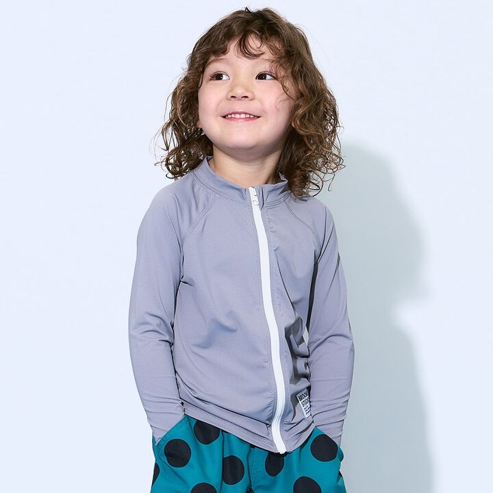 [SWIM] [UV] Full-Zip Mesh Rash Guard [Kids' Clothing] [Boys & Girls],, medium