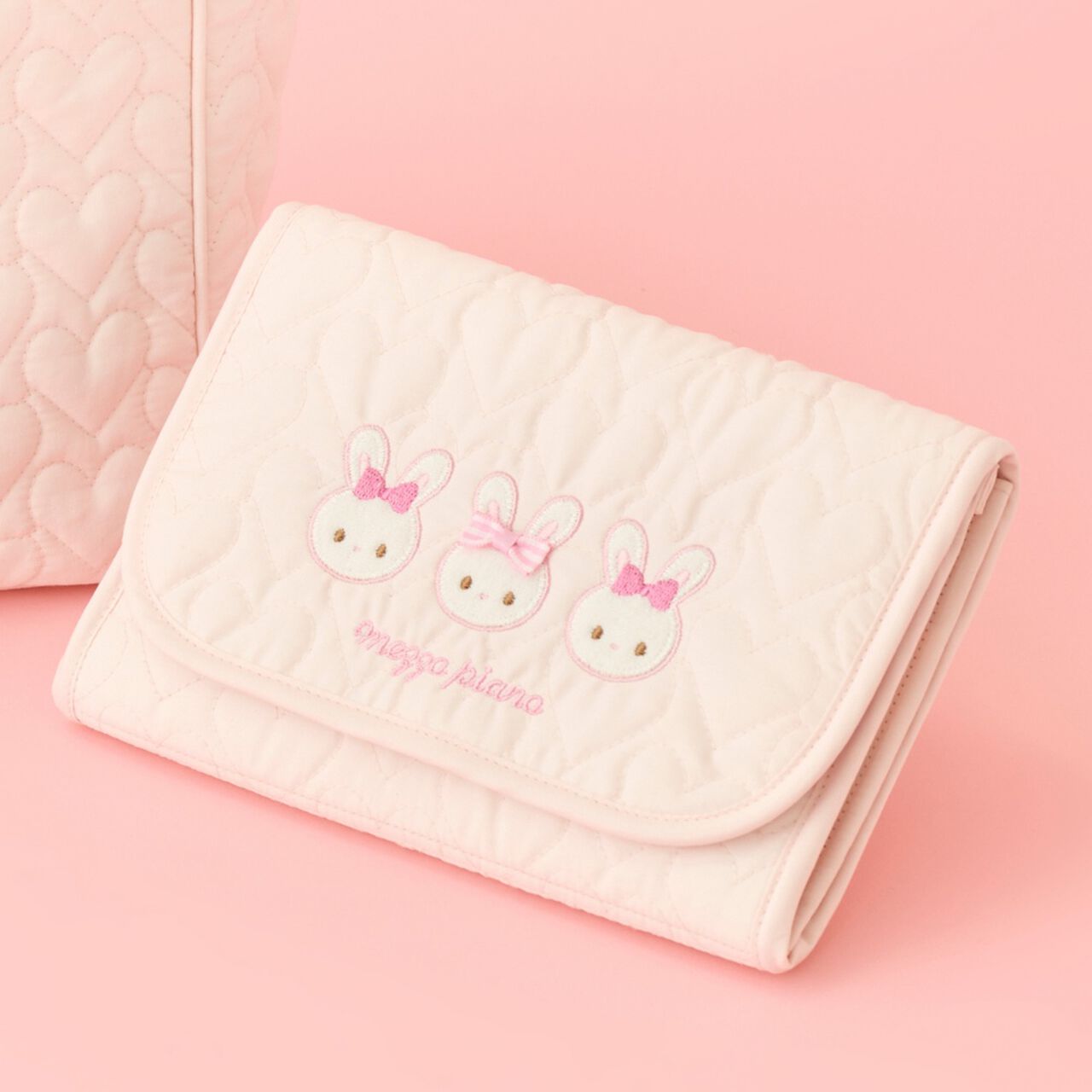 Mezzo Piano Mama Rabbit Appliqu&eacute; Mother-Child Multi Case,Light pink, large image number 0