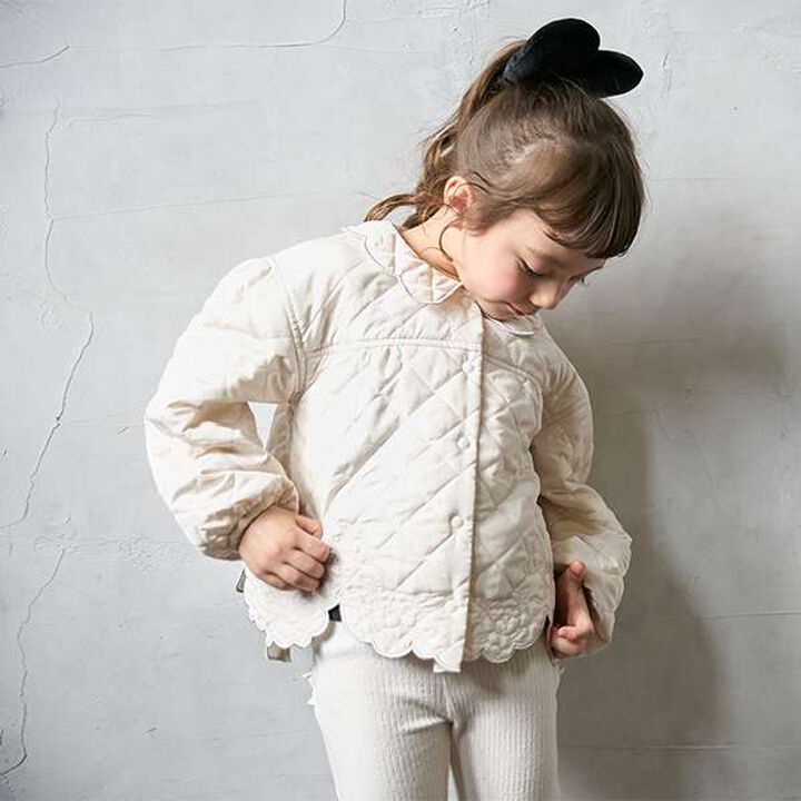 Link Quilted Embroidery Jacket,Charcoal gray, medium image number 1