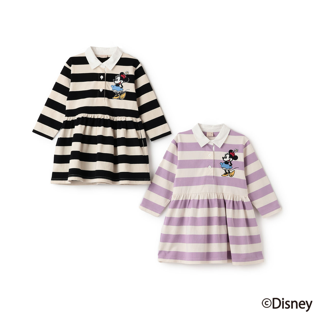 [Disney][Link] Rugby Long-Sleeve One-Piece Dress,Lavender, large image number 13