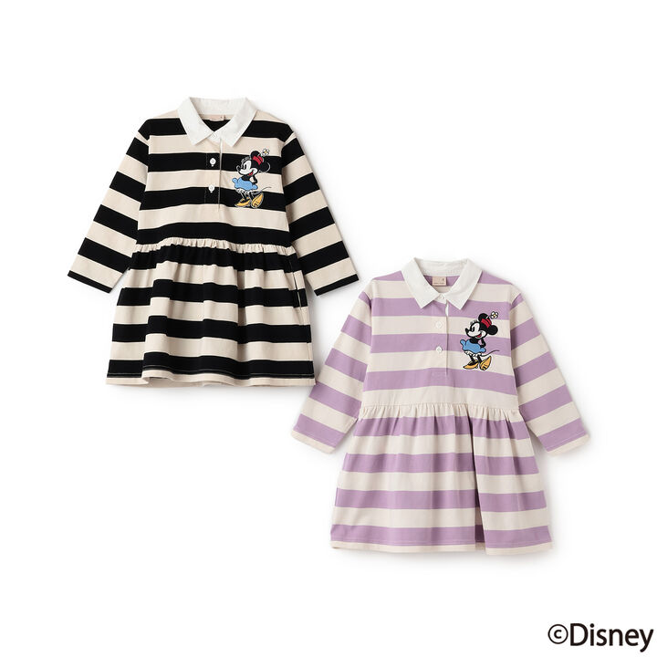 [Disney][Link] Rugby Long-Sleeve One-Piece Dress,Lavender, medium image number 13