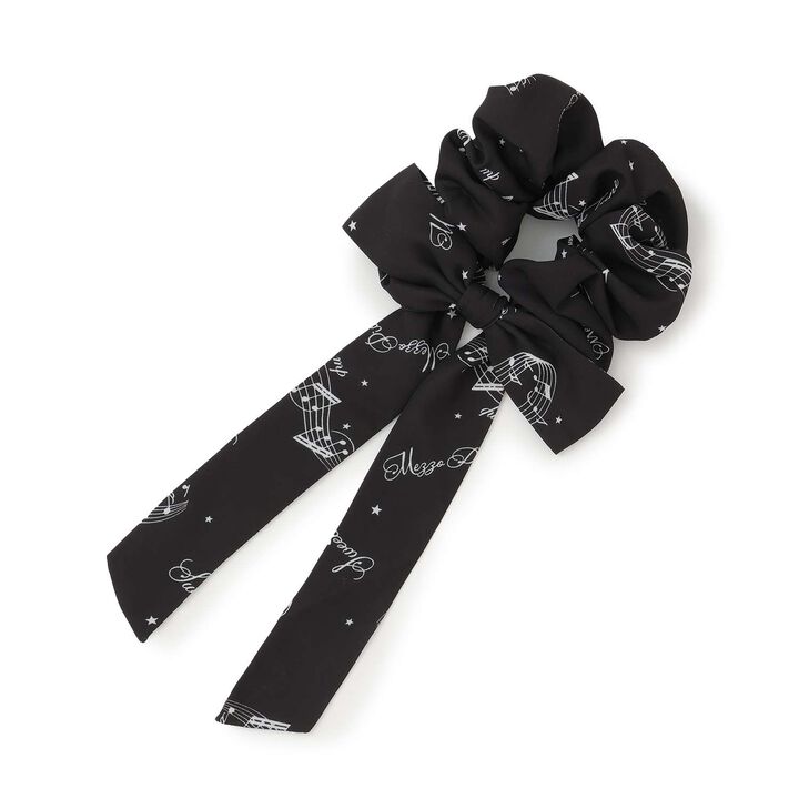 Musical Note Series Ribbon Tie Scrunchie♪,Off white, medium image number 5