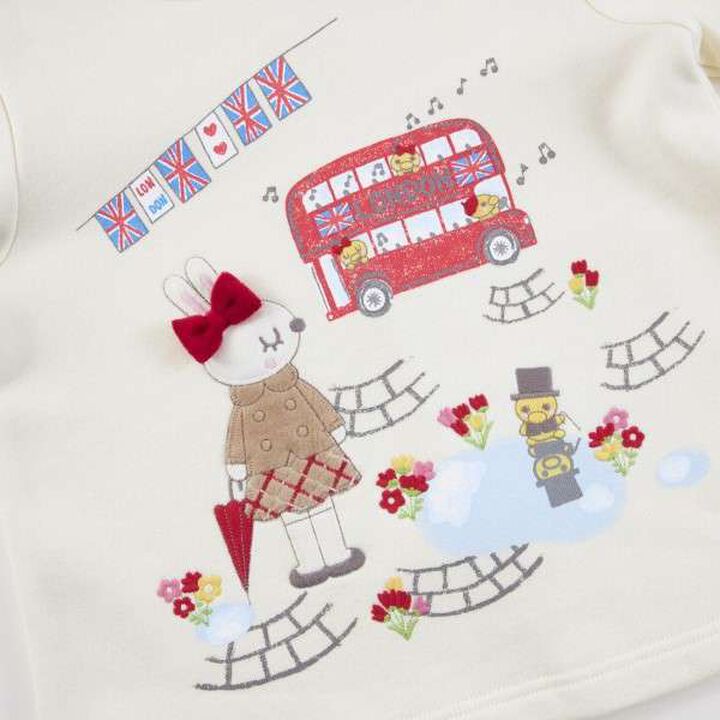 KP London Mimi Print Appliqué Trainer (80-150),Off white, medium image number 4