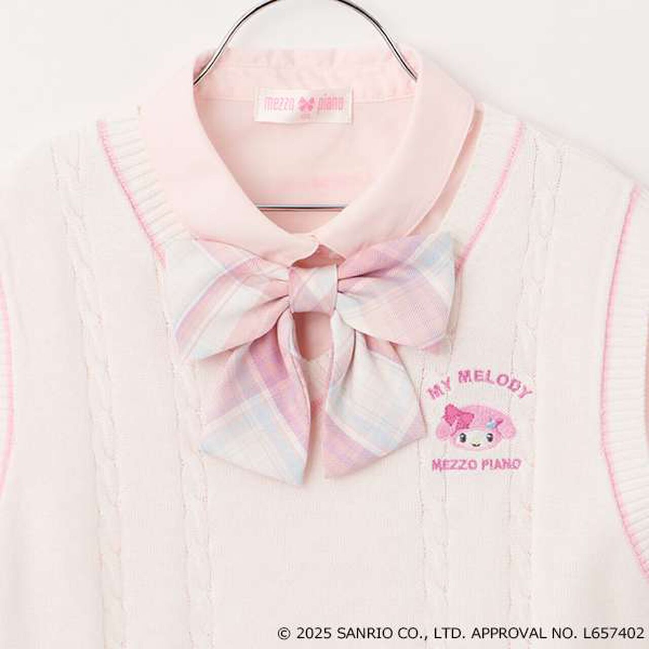 [My Melody & Cinnamoroll] Best & Blouse Set,Sax blue, large image number 14