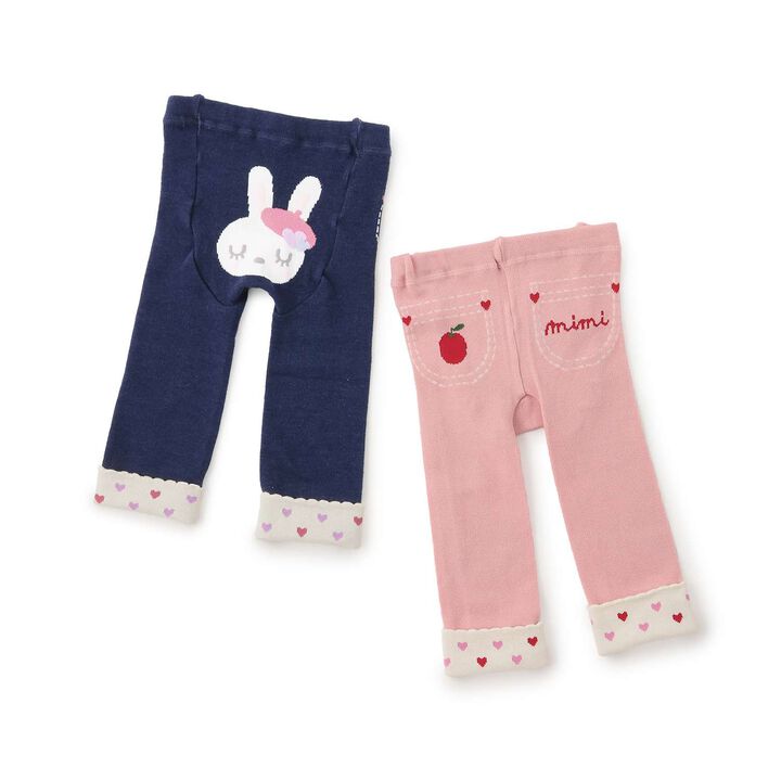 [Made in Japan] Mimi-chan Rolled-Hem Leggings,Pink, medium image number 6