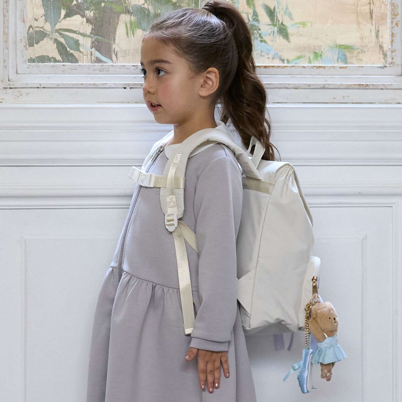 Pocket Ribbon Backpack,Ivory, large image number 1