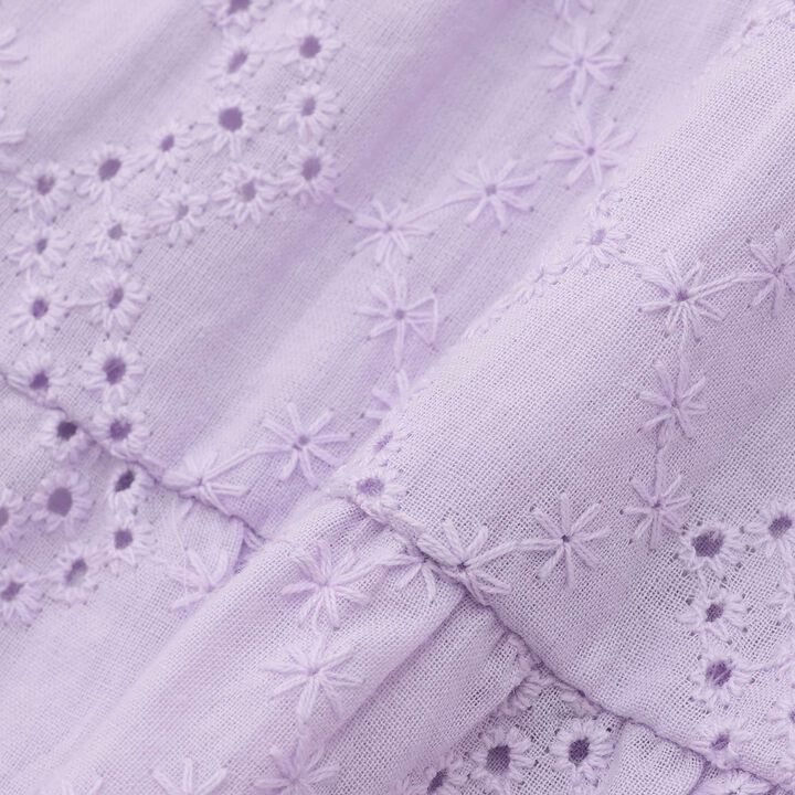 Floral Embroidered Cotton Lace Tunic,Off white, medium image number 21