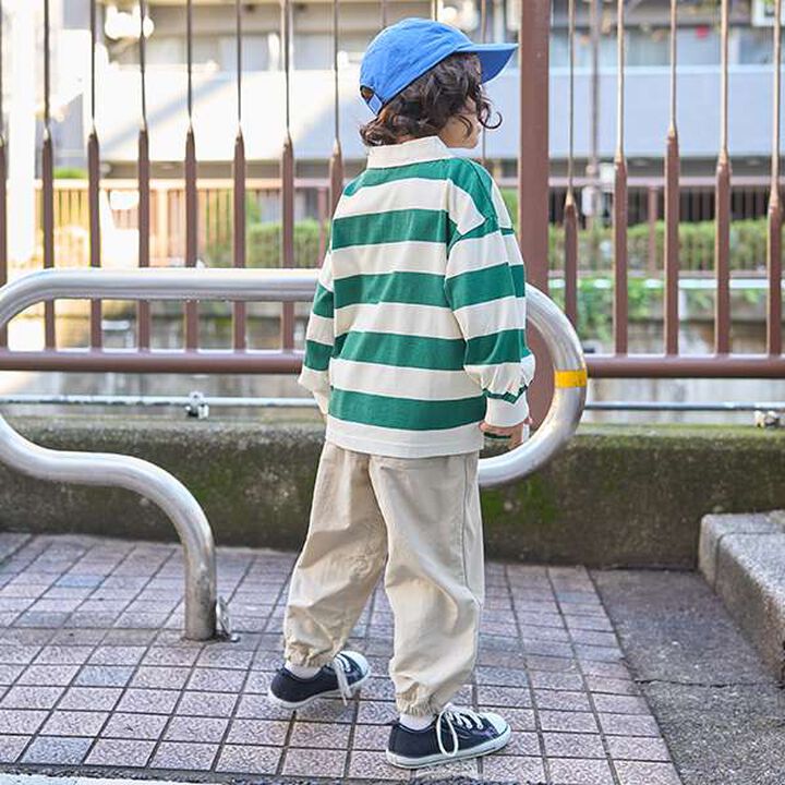 Oversized Silhouette Rugby Shirt,Moss green, medium image number 3