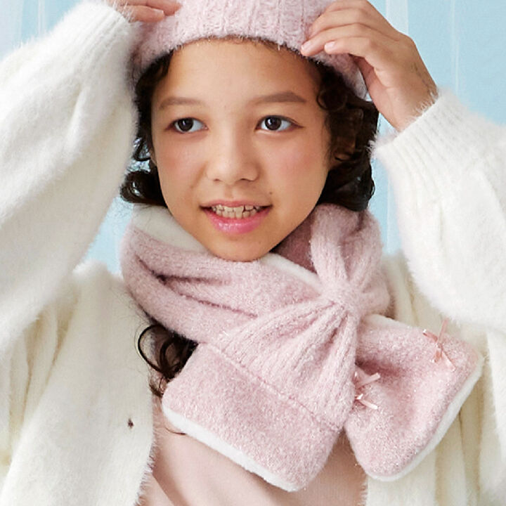 Loop Yarn Scarf,Light pink, medium image number 0