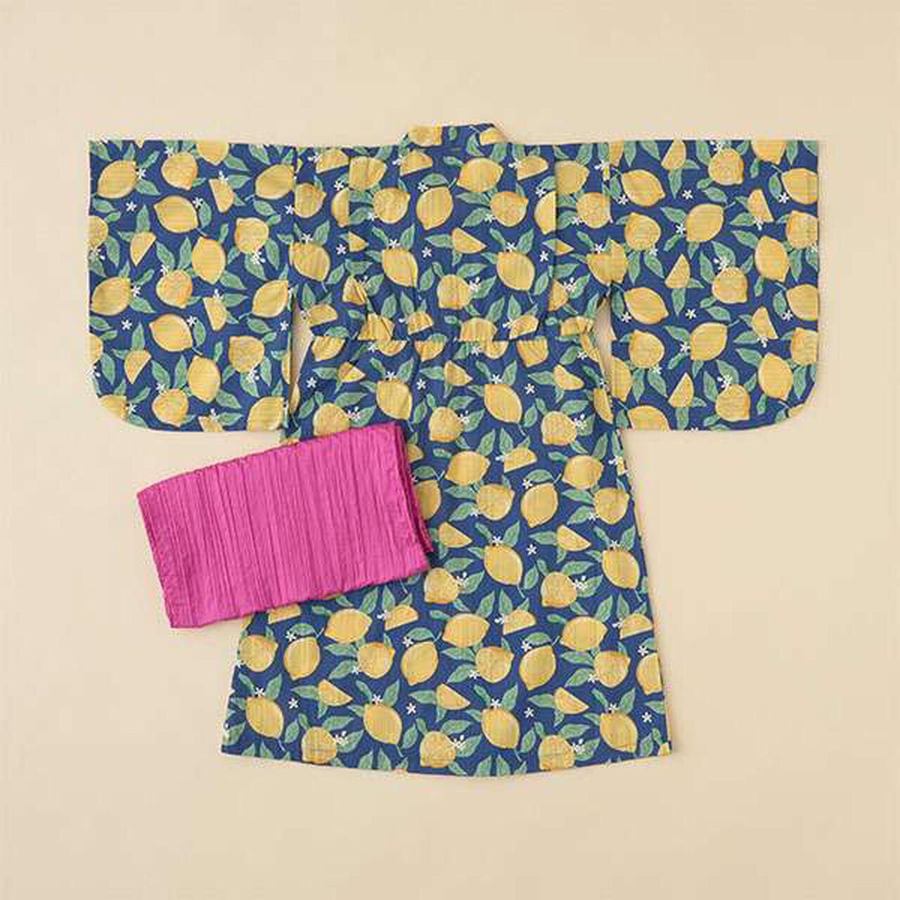 Easy-to-Wear One-Piece Yukata,Cream, large image number 13