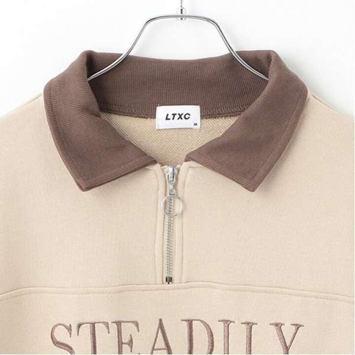 LTXC - Quick-Dry Half-Zip Loose Trainer,Top gray, medium image number 5
