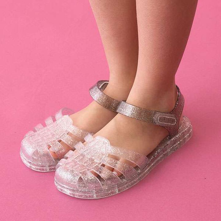 Clear Lame Bi-Color Rubber Sandals,Yellow, medium image number 16