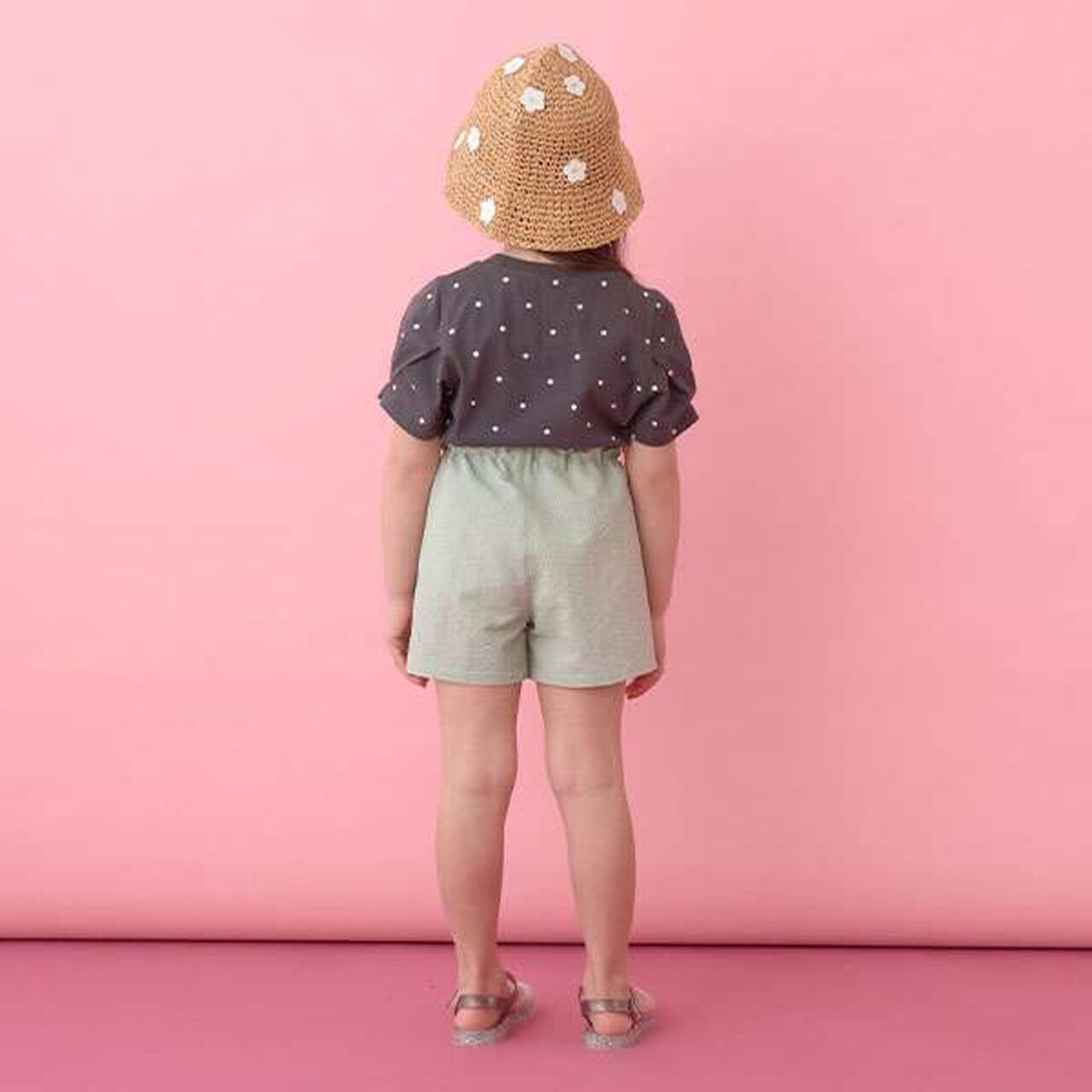 [Soft Cotton] Assorted All-Over Pattern T-Shirt with Tuck Sleeves,Moderate blue, large image number 20