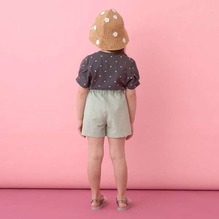 [Soft Cotton] Assorted All-Over Pattern T-Shirt with Tuck Sleeves,Moderate blue, medium image number 20