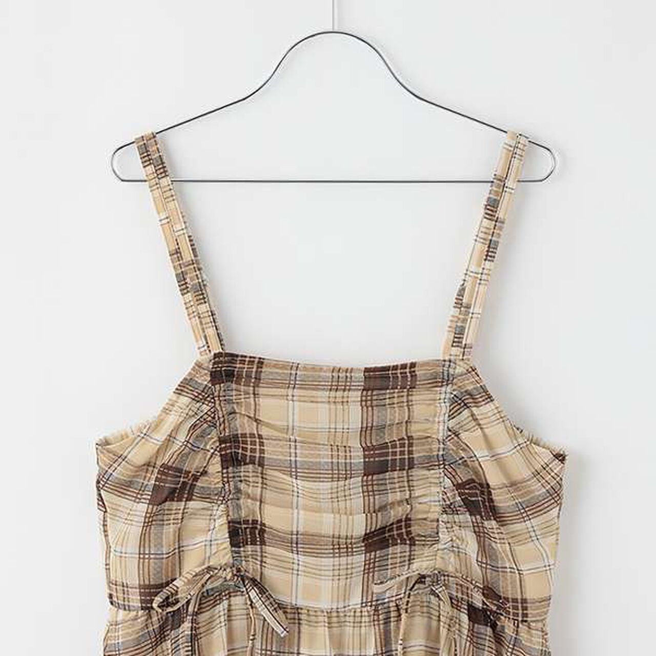 Drawstring Jumper Skirt,Beige, large image number 5