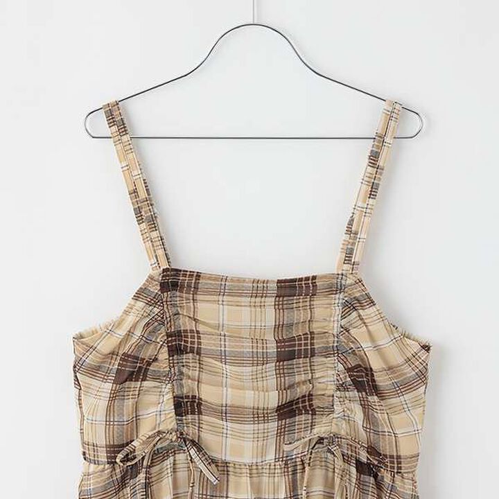 Drawstring Jumper Skirt,Beige, medium image number 5