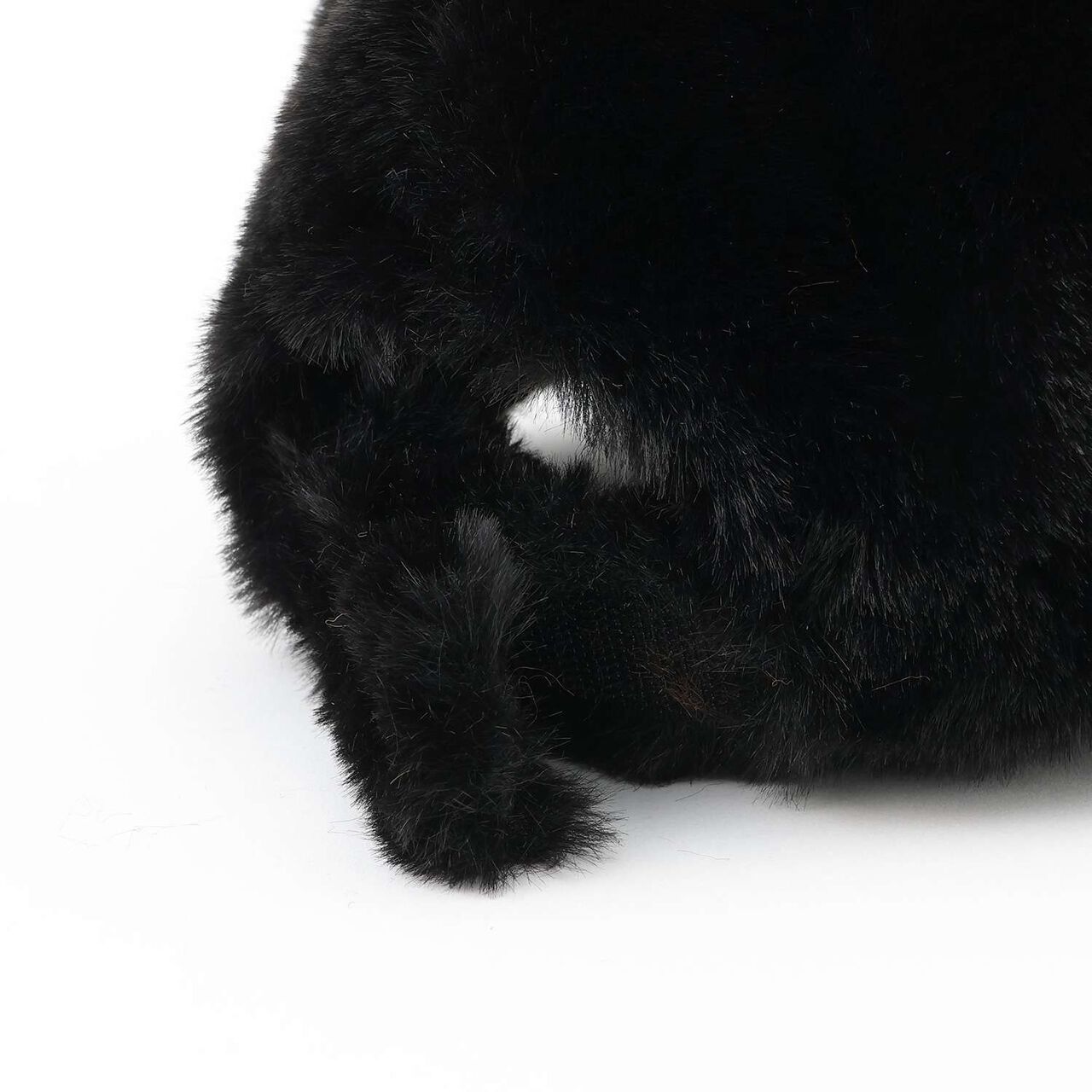 Furry Cap with Ears,Black, large image number 3