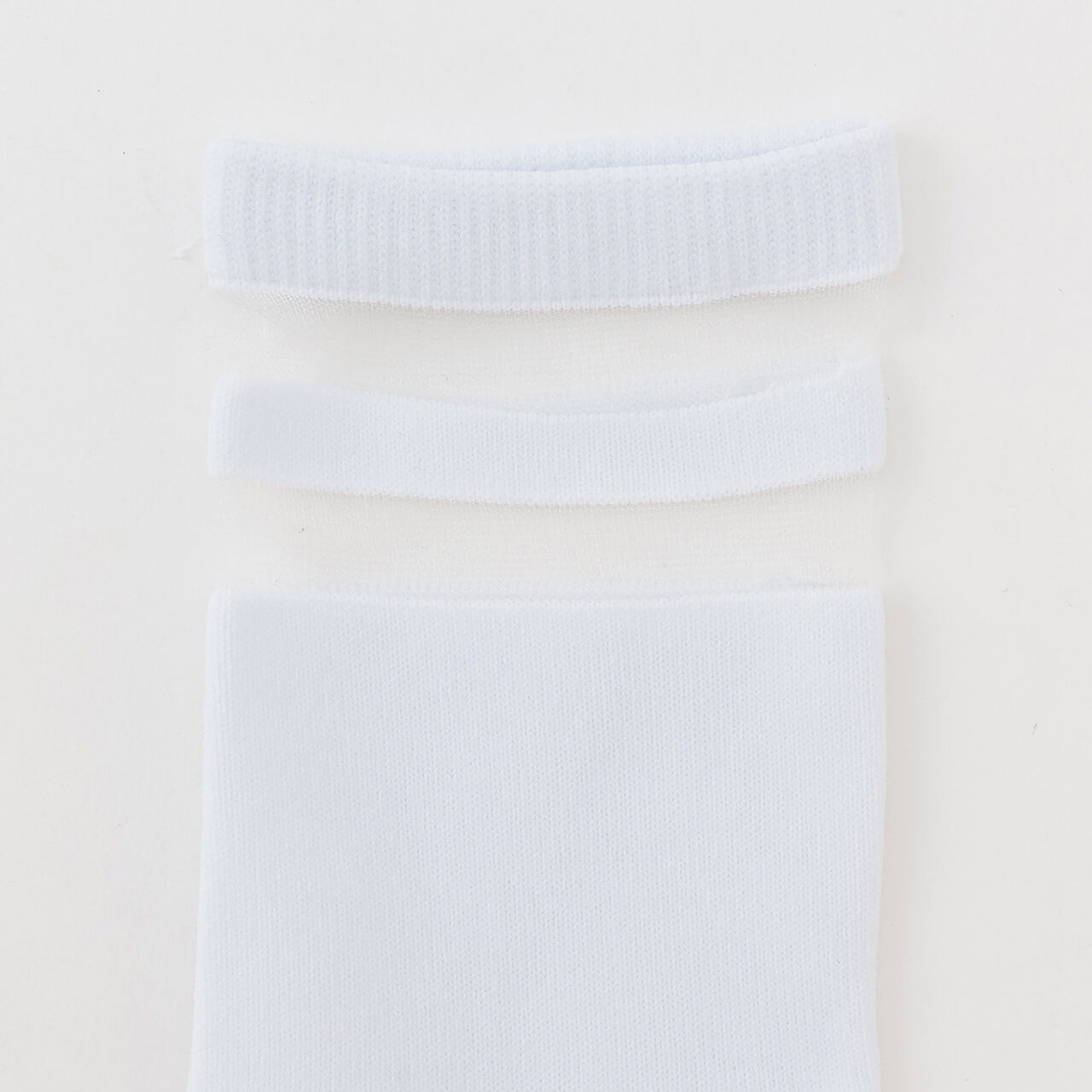 Sheer Line Socks,Off white, large image number 1
