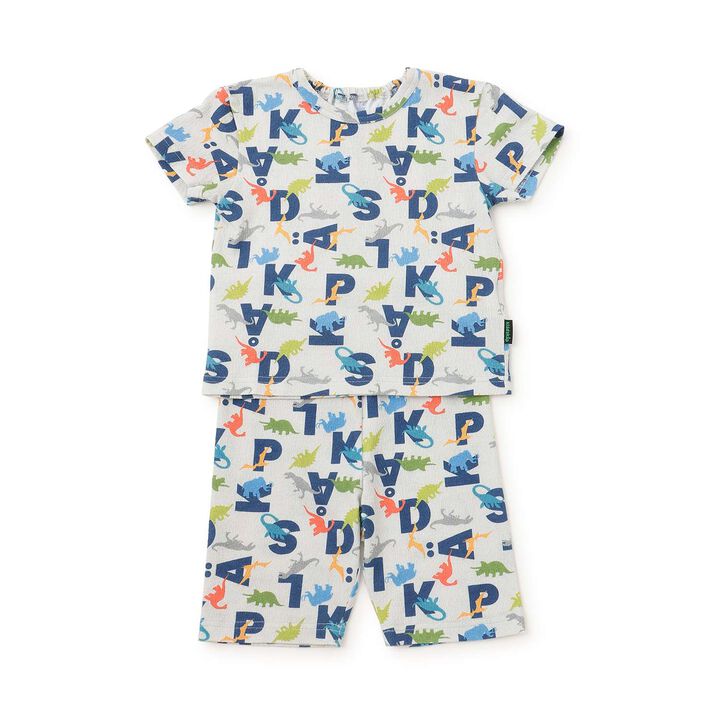 All-Over Pattern Short-Sleeve Loungewear,Sax blue, medium image number 11