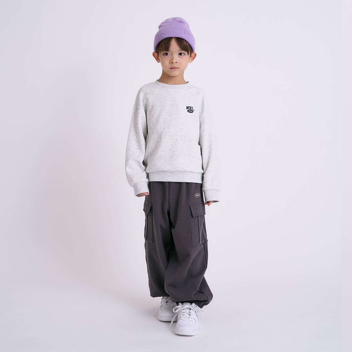 [DailyME] 100% Cotton Basic Sweatshirt,Sax blue, medium image number 3