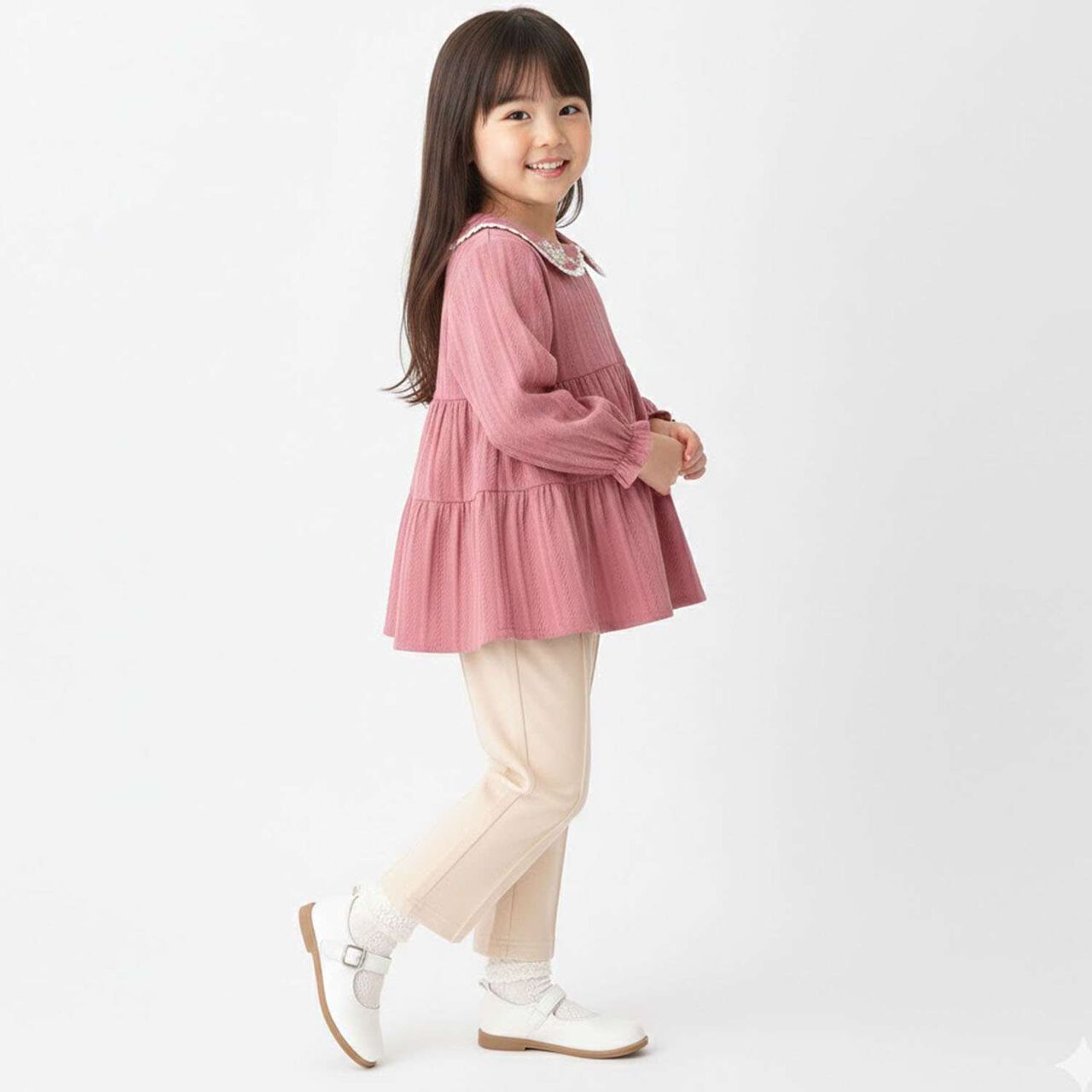 Cherry Blossom Embroidered Denim Pants,Blue, large image number 11