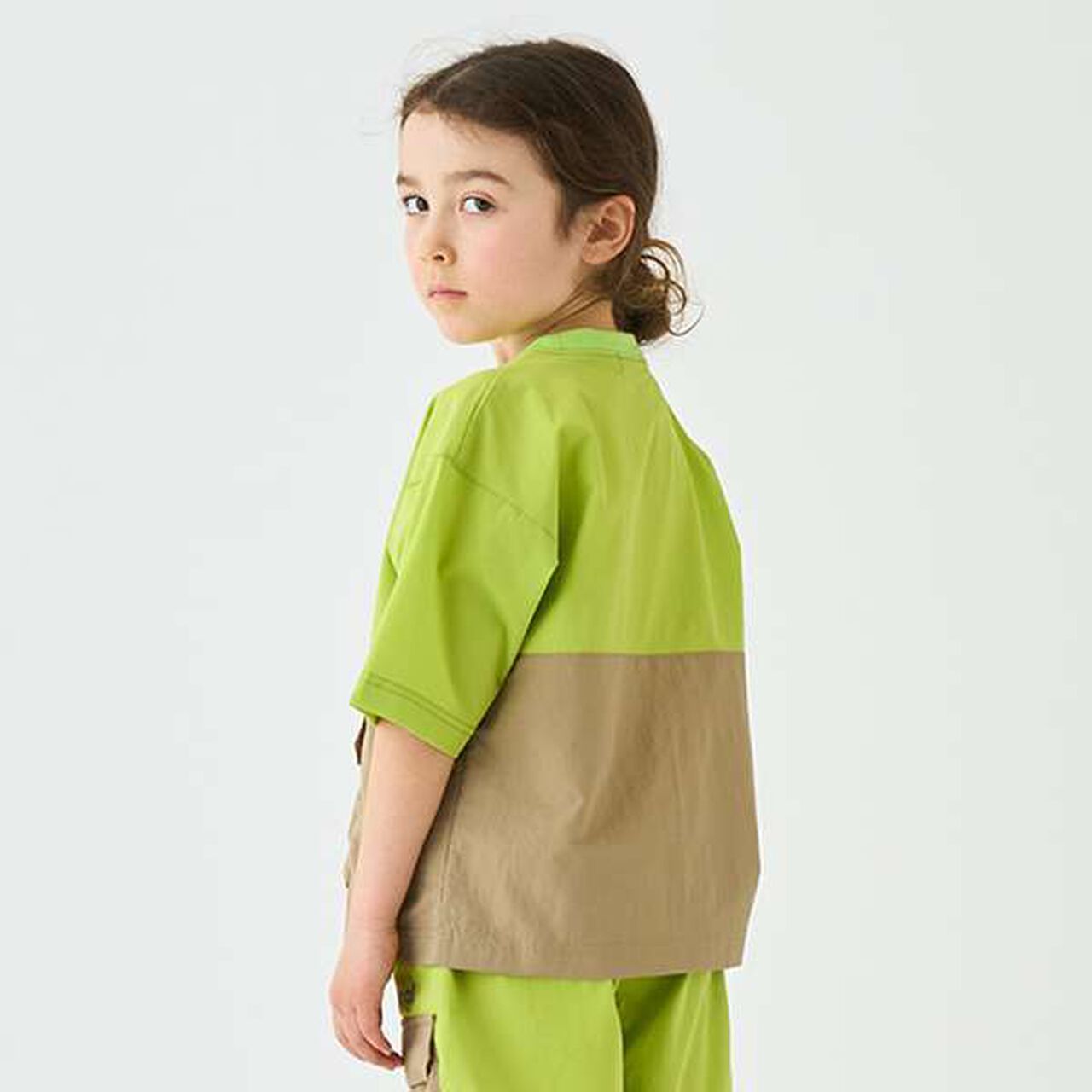 [4 WAY] Stretch Cut-Out Shirt,Black, large image number 18