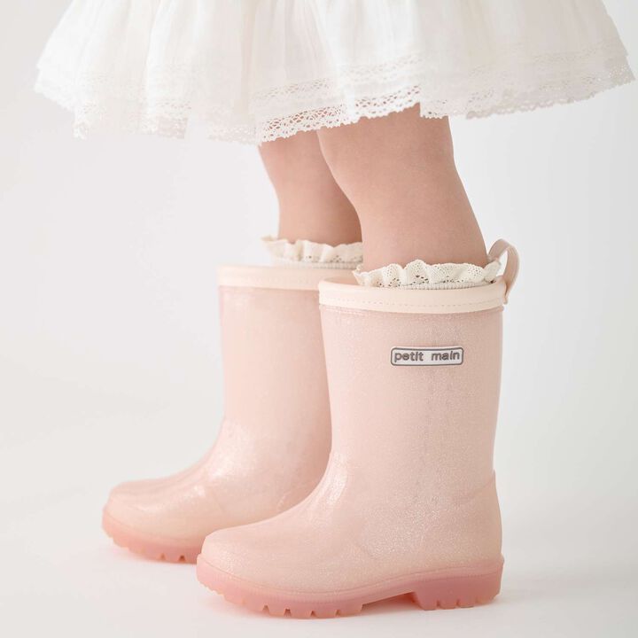 Shiny Rain Boots,Silver, medium image number 1