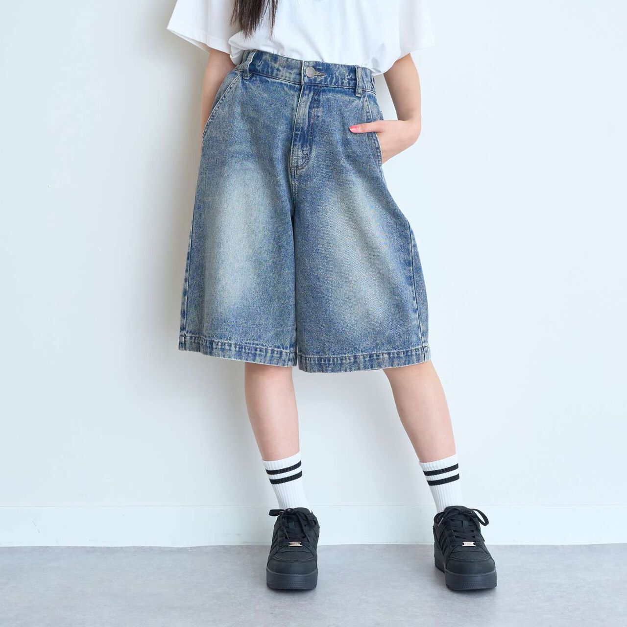 [LTXC] Half-Length Denim Pants,Gray, large image number 7