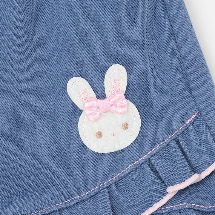 Rabbit Embroidered Shorts,Pearl white, medium image number 4