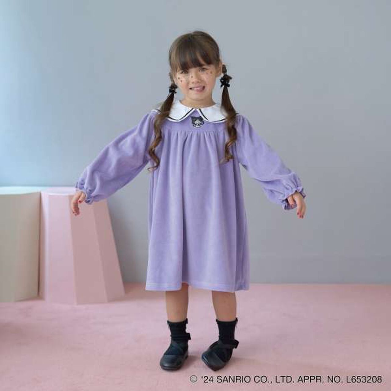 Sanrio Kuromi Collar One-Piece Dress,Lavender, large image number 3