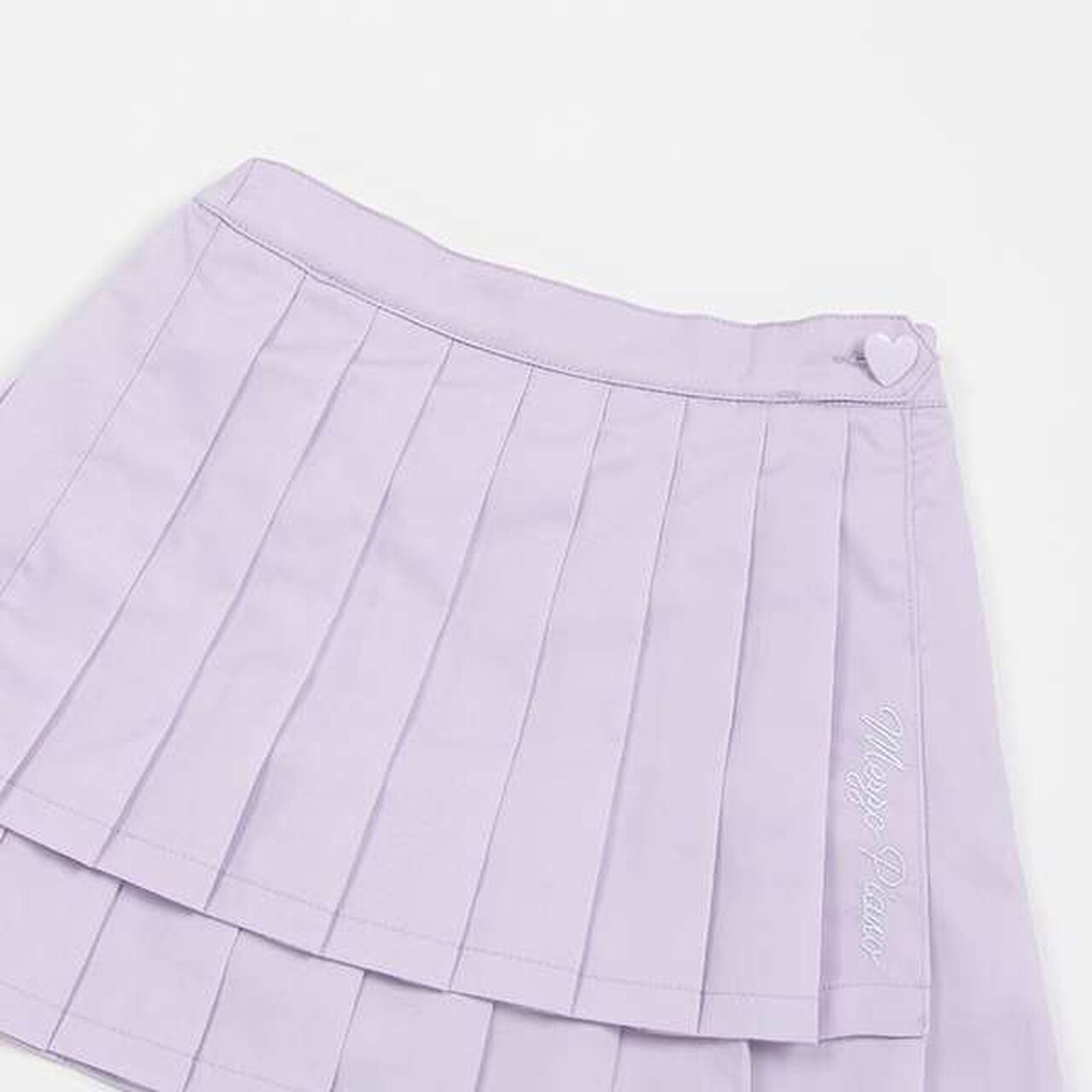 2-Tier Pleated Wrap Skirt Shorts,Blue, large image number 8