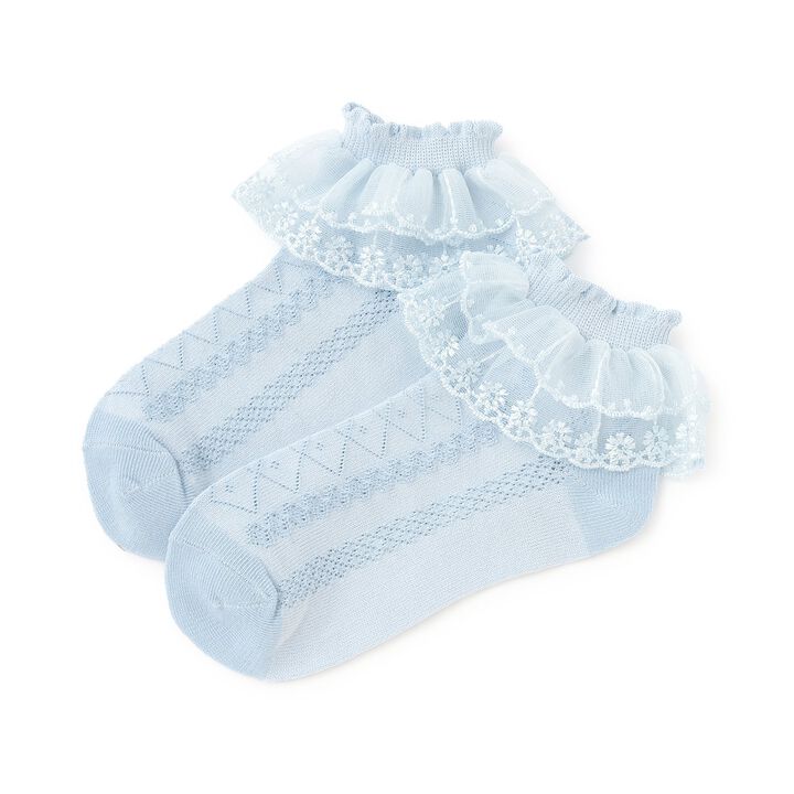 Lace-Trimmed Socks,Pink, medium image number 4