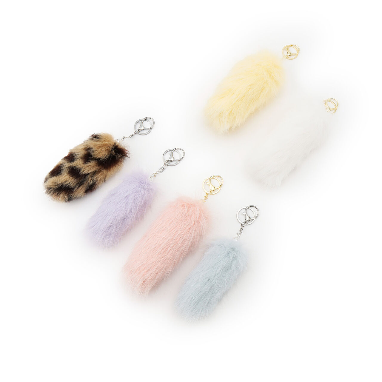 [LTXC] Assorted Mini Fur Tail Charm,Multi color, large image number 5