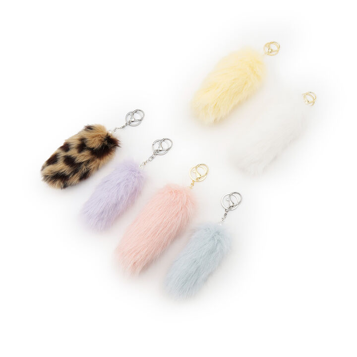 [LTXC] Assorted Mini Fur Tail Charm,Multi color, medium image number 5