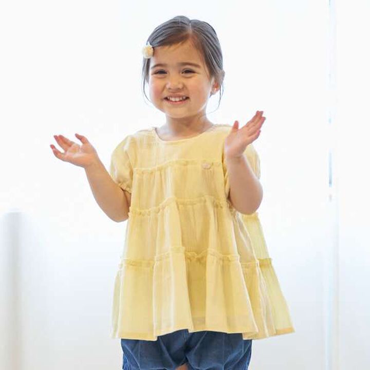 Smile Series Crinkled Tunic (Kids),Light gray, medium image number 22