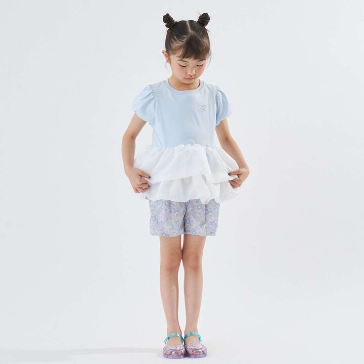 [100% Cotton] Cropped Organdy Docking Top for Girls [Kids] [Children's Clothing],Greige, medium image number 3