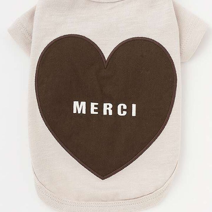 [DOG] Anti-Stain Heart Back T-Shirt,Light pink, medium image number 2